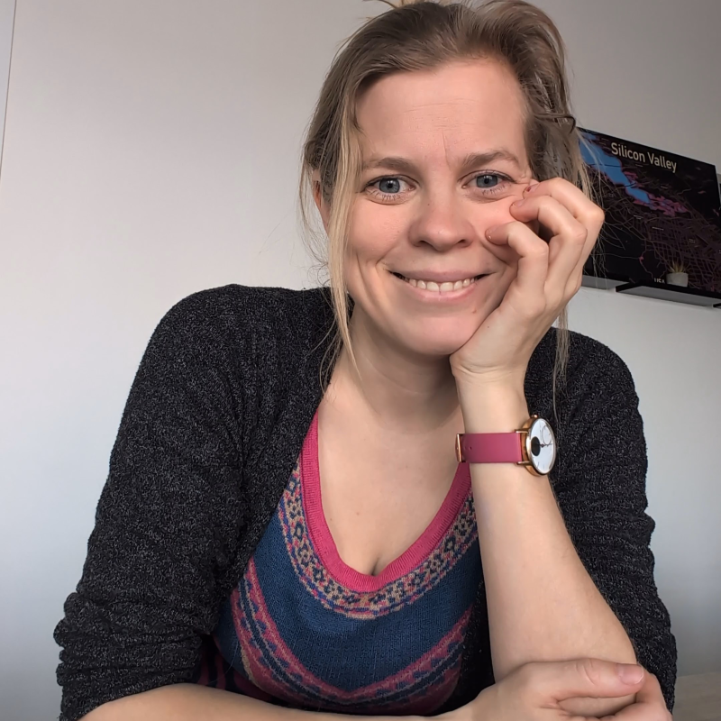Bild von Sonja, die sich freut.